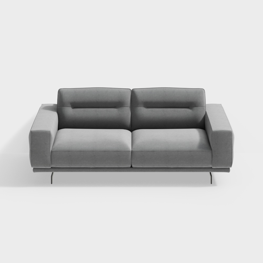 Ghế đôi vải lanh xám NATUZZI C018 Audacia