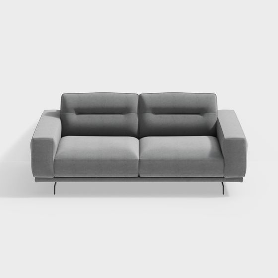 Ghế đôi vải lanh xám NATUZZI C018 Audacia