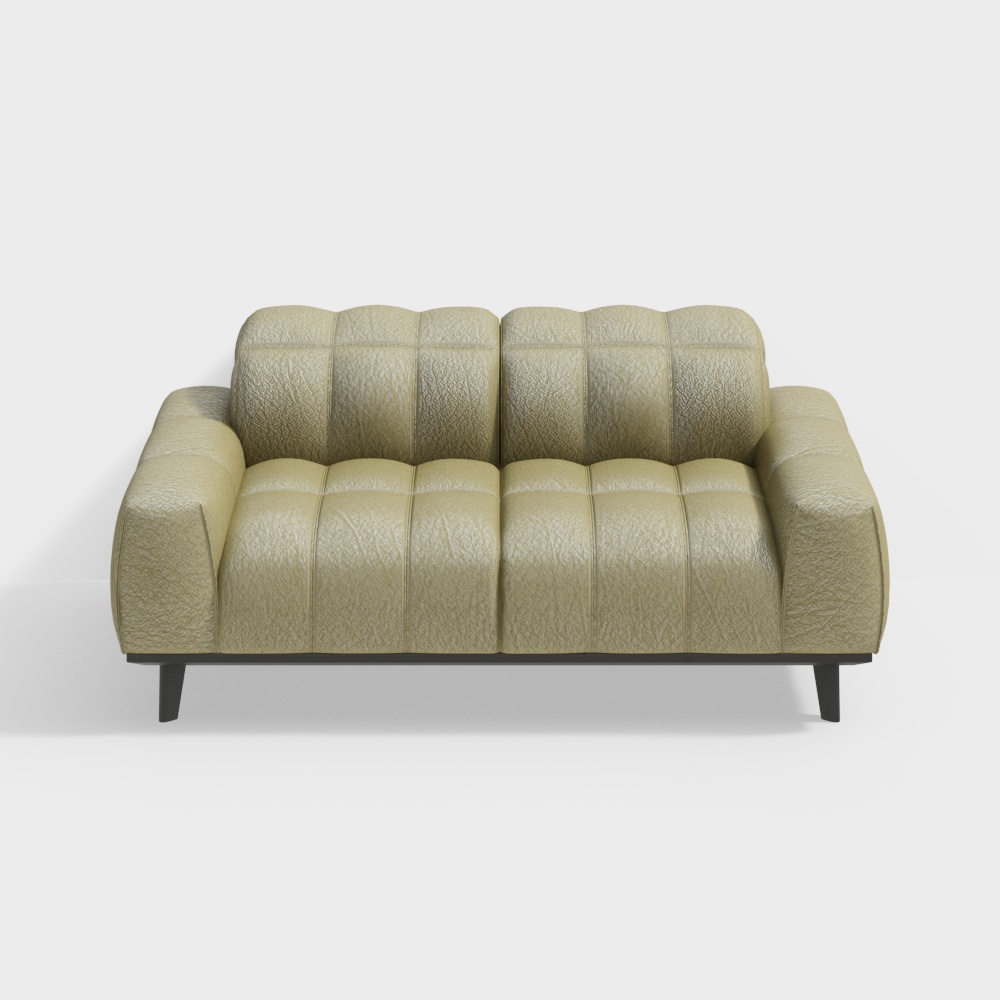 Диван из зеленой кожи NATUZZI C141 Authentic