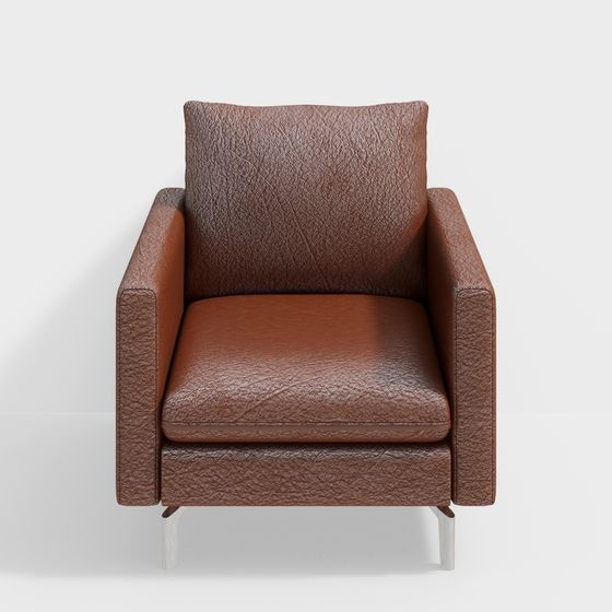 Sofa đơn da nâu NATUZZI C083 Premura