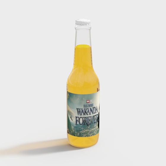 Wakanda Forever Soda Bottle 3D model