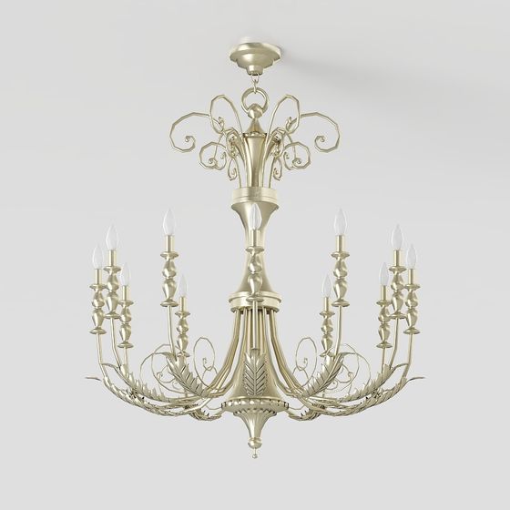 Elegant Classic Chandelier 3D Model