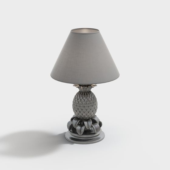 Pineapple Table Lamp 3D model for Modern Interiors