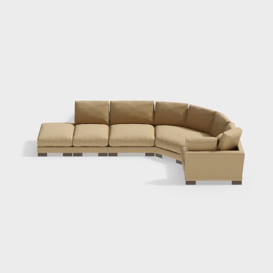 Urban Comfort Low-Poly Sofa 3D model