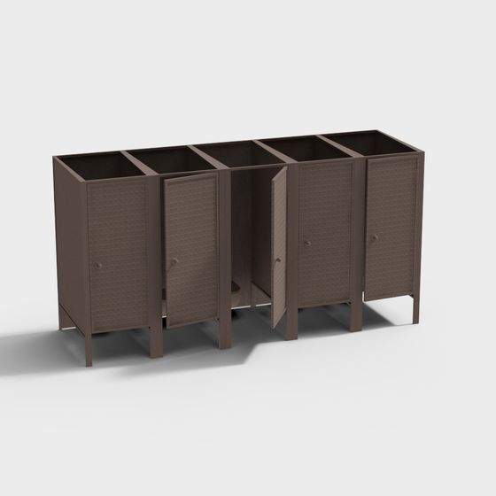 Public Toilet Stall 3D Model for Design Projects