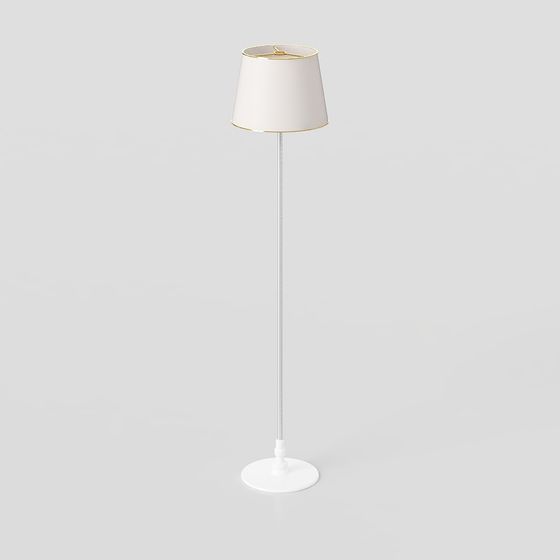 Elegant Low-Poly Floor Lamp 3D Model