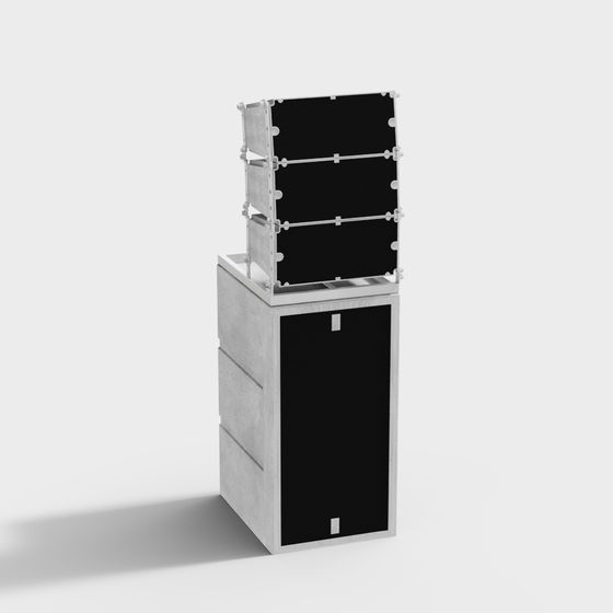 Concrete Display Stand 3D model with Industrial Aesthetics