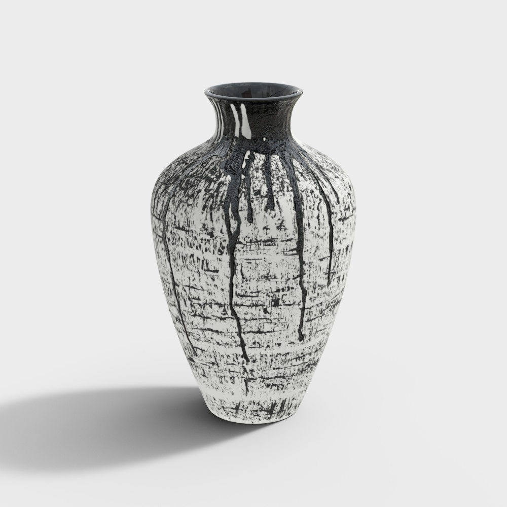 Cracked Art Vase 3D model