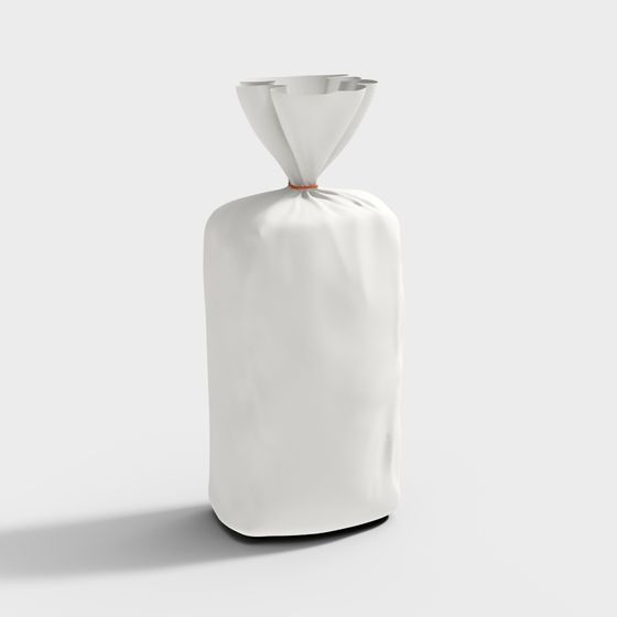 Elegant 3D Bread Packaging Bag Model for Creative Use