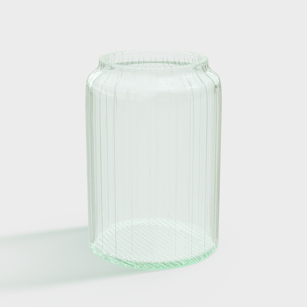 Bocal en verre de cuisine simple