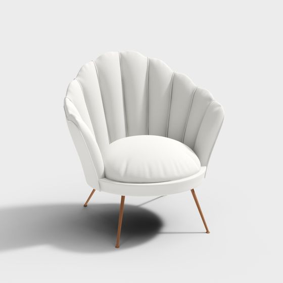 Elegant Shell Chair 3D model