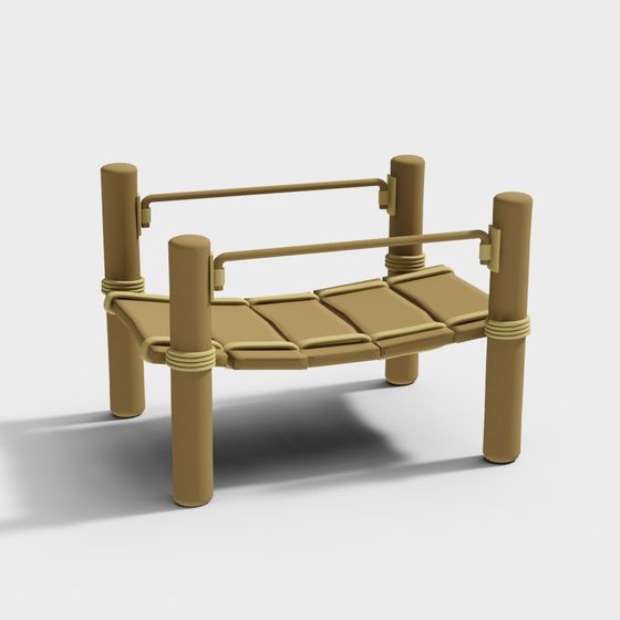 Low Poly Modern Outdoor Chair 3D model