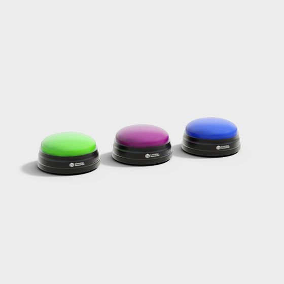 Colorful Interactive Button 3D Model