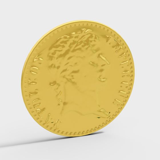 Royal Gold Coin 3D model