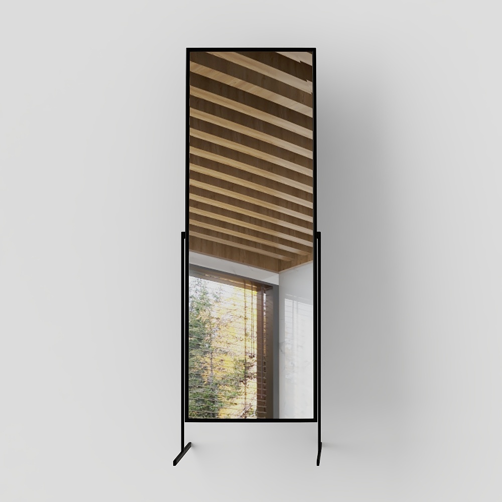 Simple bedroom floor mirror