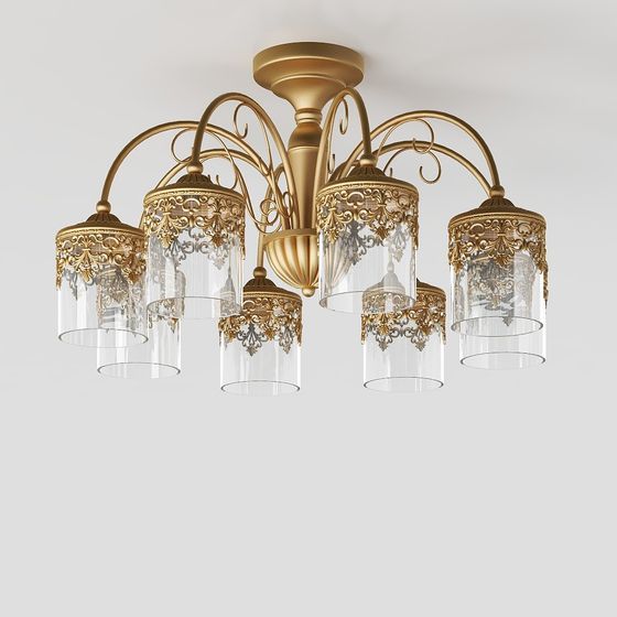 Majestic Chandelier 3D model for Elegant Interiors