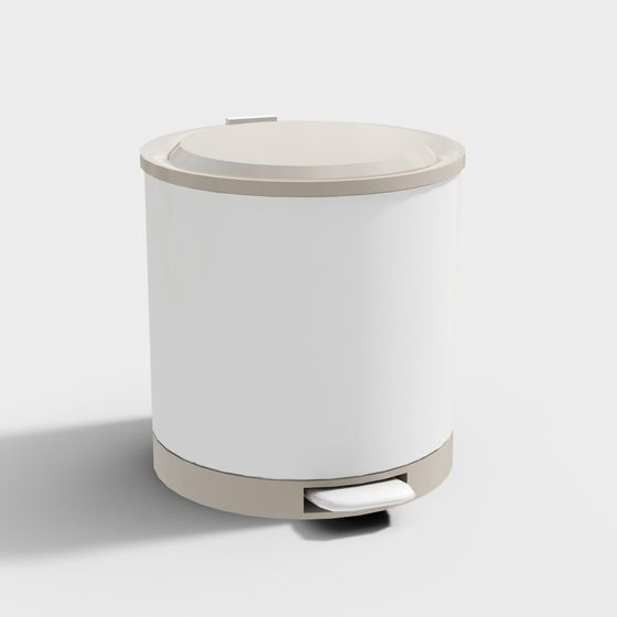 Elegant Trash Bin 3D model for Modern Aesthetics