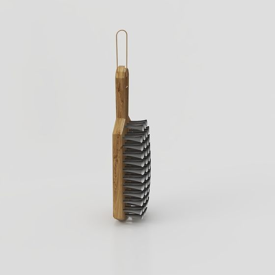 Vintage Brush 3D Model with Retro Aesthetic