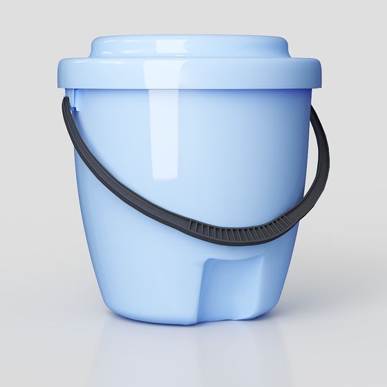 Thùng màu xanh có nắp