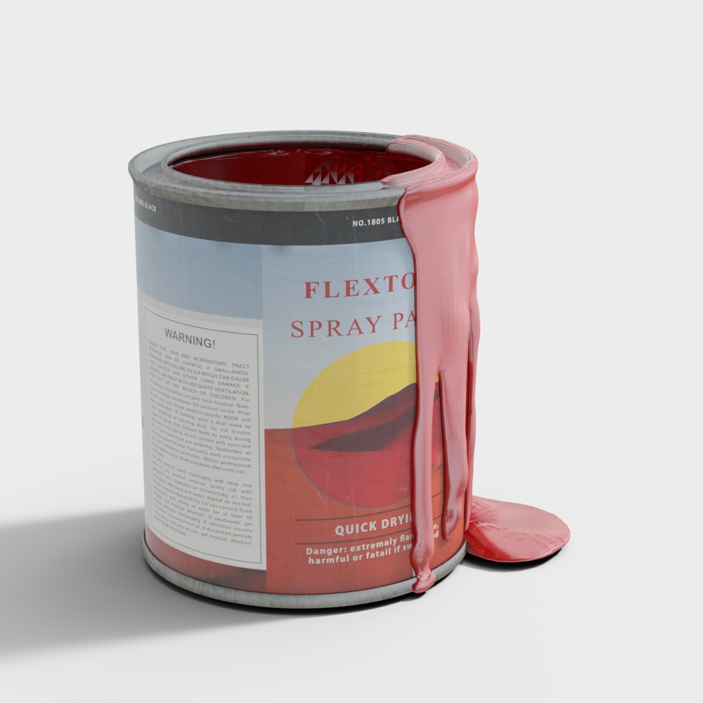 Red paint bucket