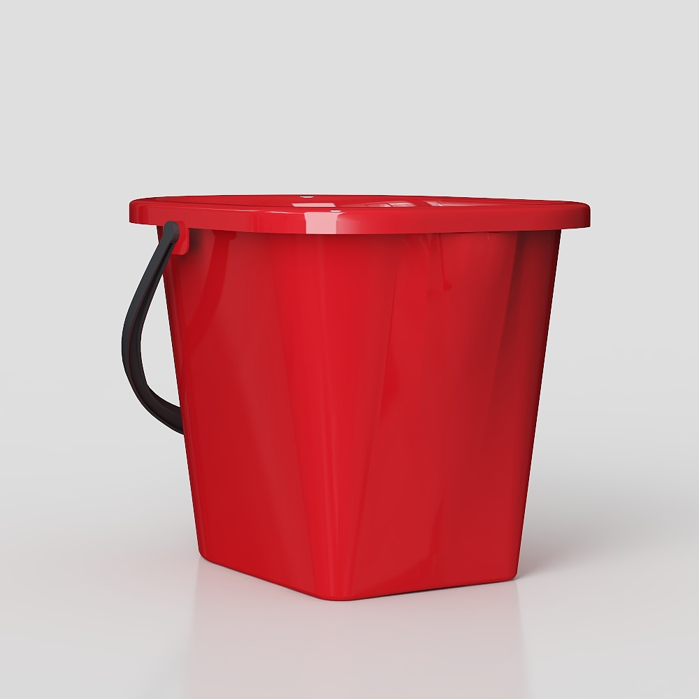 Red mop bucket
