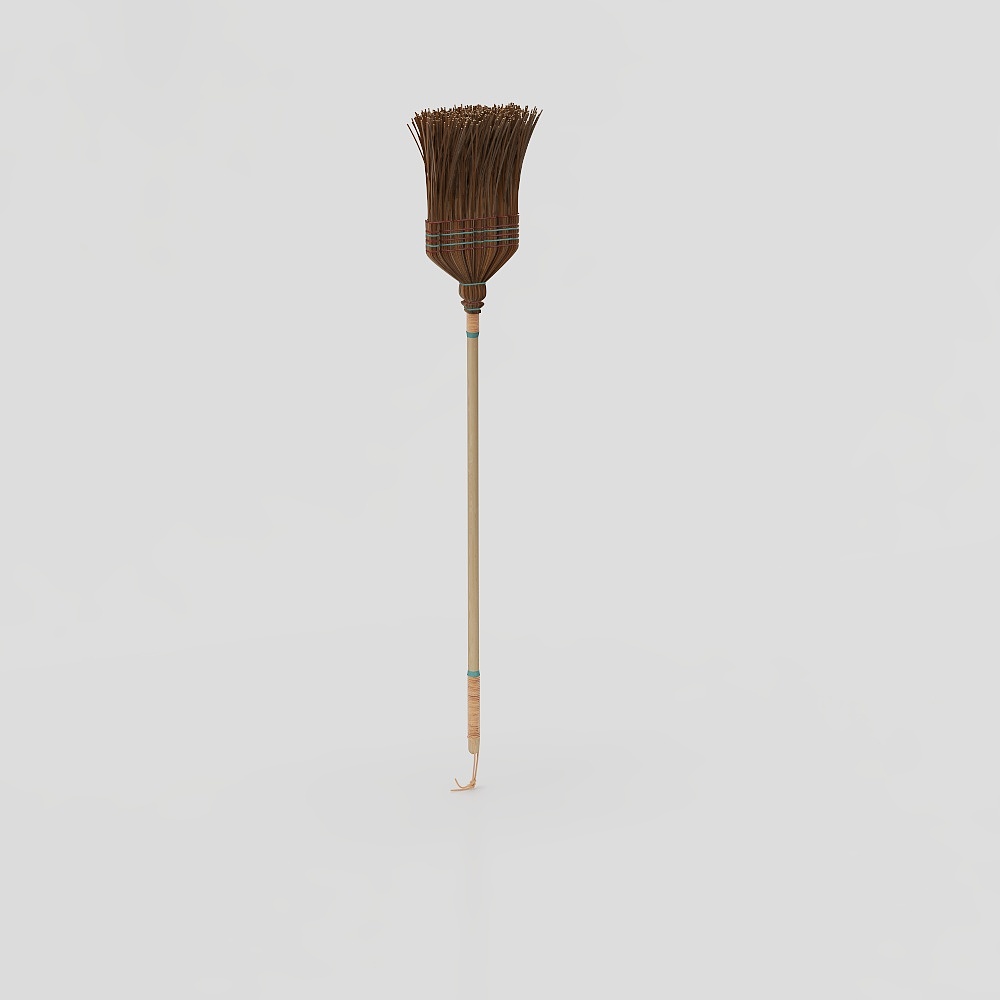 Rustic Country Broom 3D model