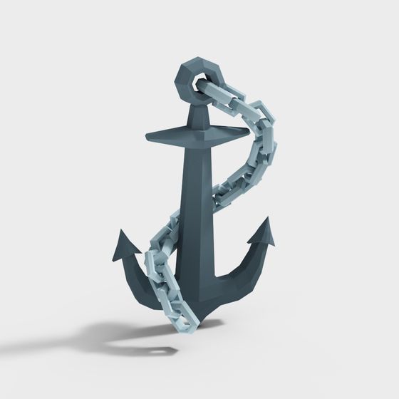Anchor and Chain 3D model