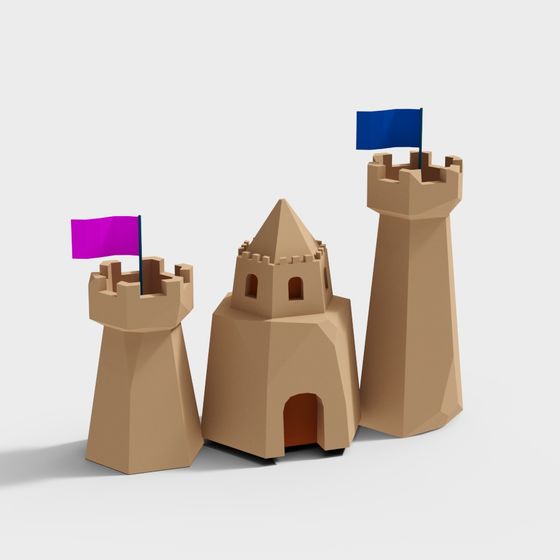 Fantasy Sandcastle 3D model