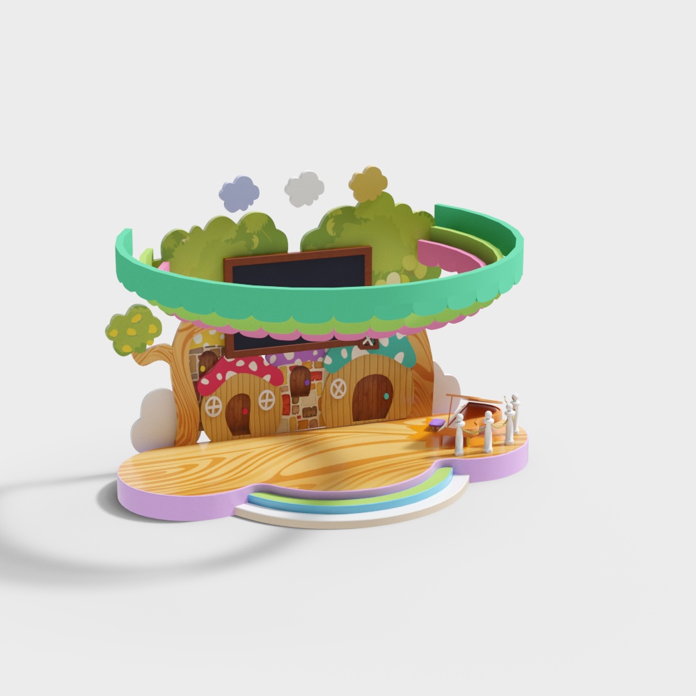 Wooden stage for children