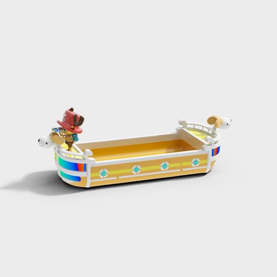 Colorful Pirate Ship 3D model