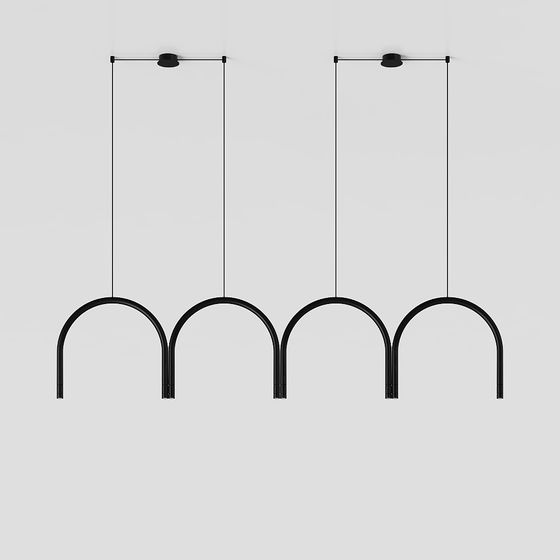 Sleek Suspension Art Light 3D model