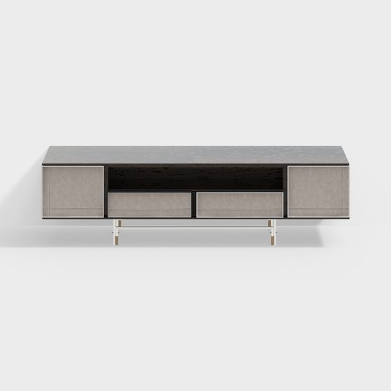 Modern Low-Poly TV Stand 3D model