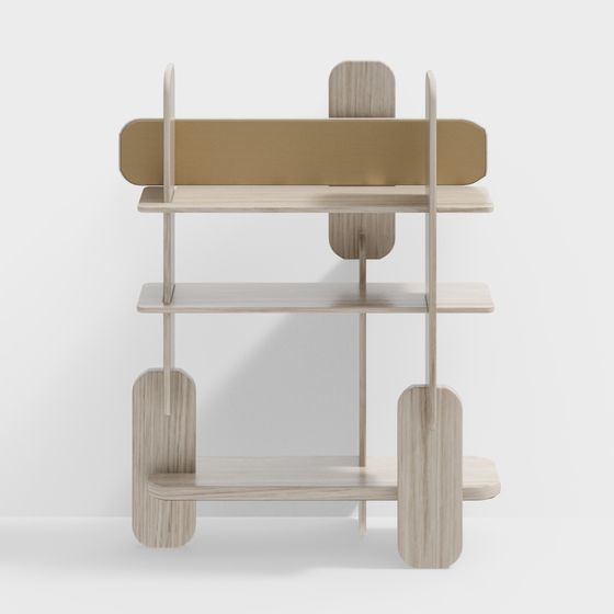 Modern Urban Bookshelf 3D model for Creative Spaces