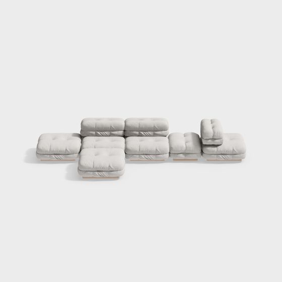 Modern Minimalist Sofa 3D model