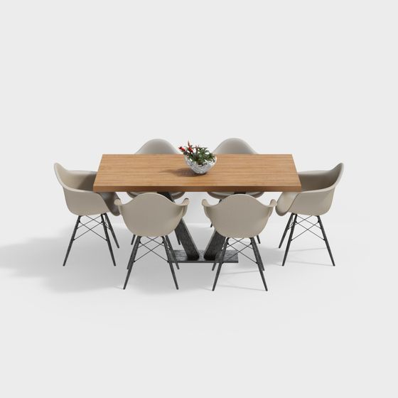Conjunto de mesa de comedor moderno