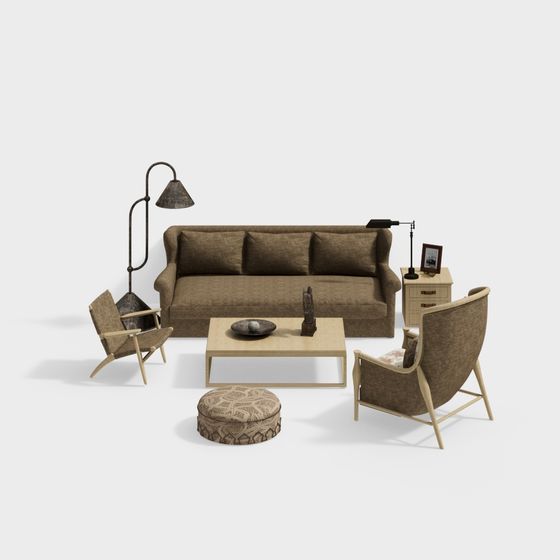 Elegant 3D Furniture Set for Modern Homes