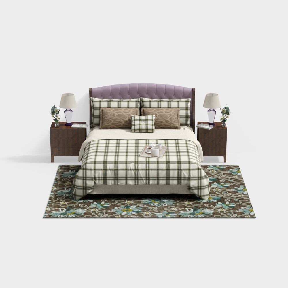 Garden double bed