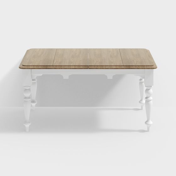 Elegant Low-Poly Dining Table 3D model