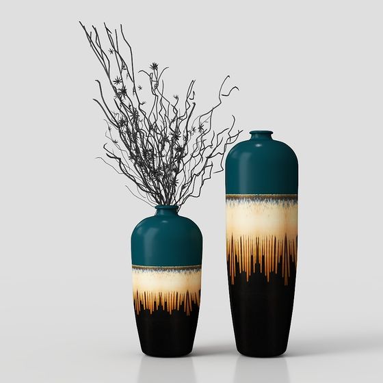 Stunning Ceramic Vases 3D model for Creative Projects