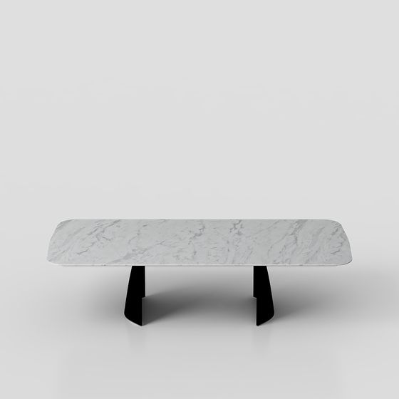 Elegant Marble Dining Table 3D model