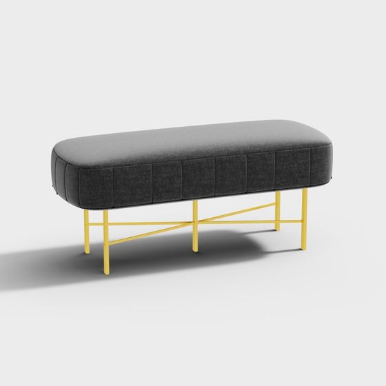 Stylish Urban Leisure Bench 3D model for Various Uses