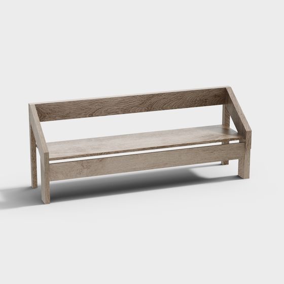 Urban Bench 3D Model for Modern Aesthetics