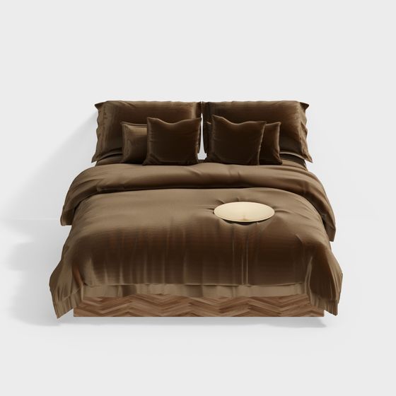 ヨーロッパスタイルの寝室用ダブルベッド