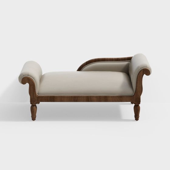 Elegant Vintage Style Sofa Chair 3D model