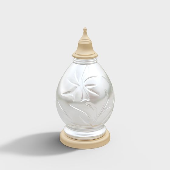 Elegant Crystal Vase 3D model
