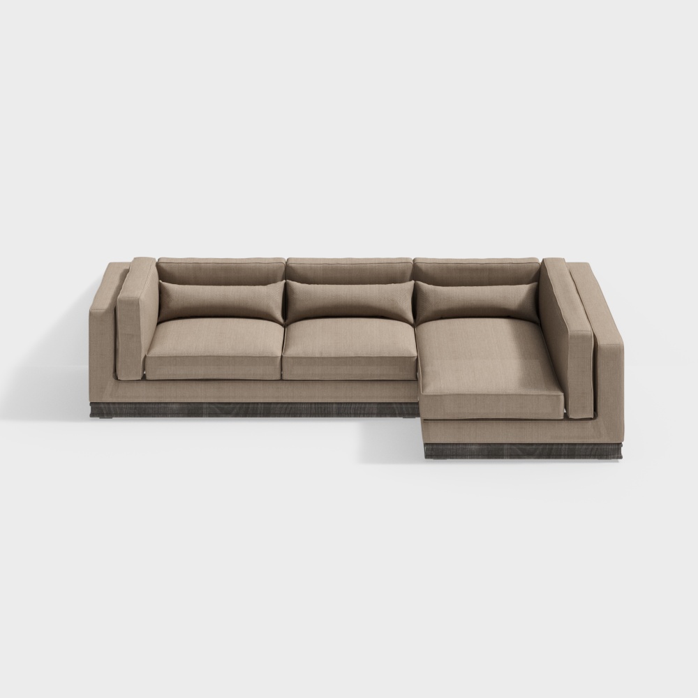 Modern living room L-shaped corner sofa