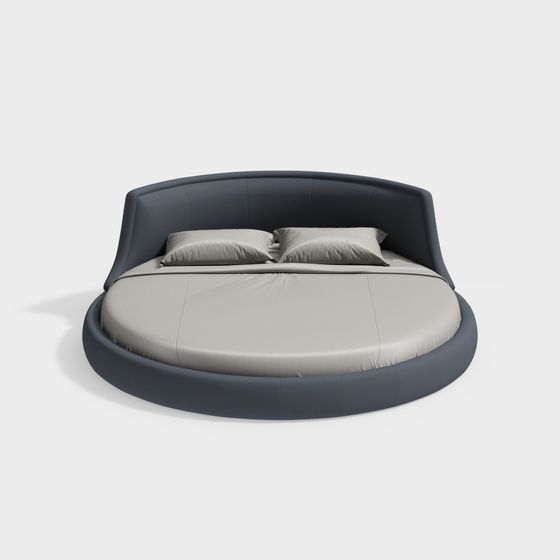 Dreamy Round Bed 3D model for Modern Design