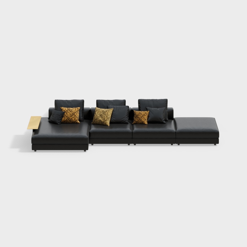 Modern living room multi person sofa