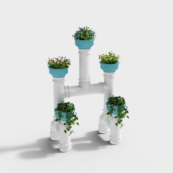 Piping Garden 3D model for Urban Designs
