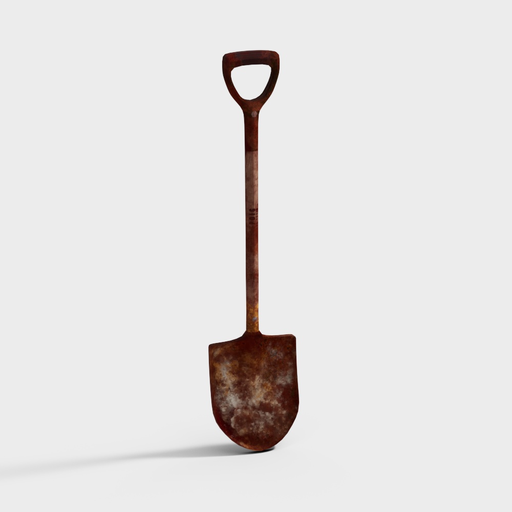 The spade is rusty